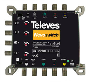TELEVES - Multischalter-Guss 5 in 4 NEVO kaskad. receiverpowered