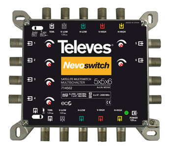 TELEVES - Multischalter-Guss 5 in 6 NEVO kaskad. receiverpowered
