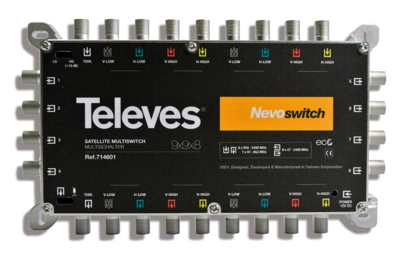 TELEVES - Multischalter-Guss 9 in 8 NEVO kaskad. ohne Netzteil