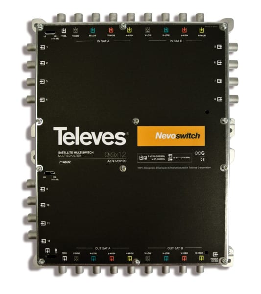 TELEVES - Multischalter-Guss 9 in 12 NEVO kaskad. ohne Netzteil