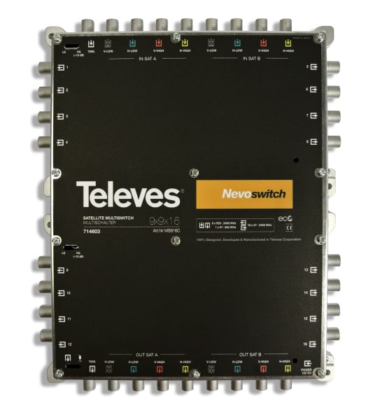 TELEVES - Multischalter-Guss 9 in 16 NEVO kaskad. ohne Netzteil