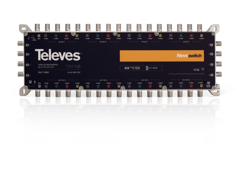 TELEVES - Multischalter-Guss 17 in 8 NEVO kaskad. ohne Netzteil