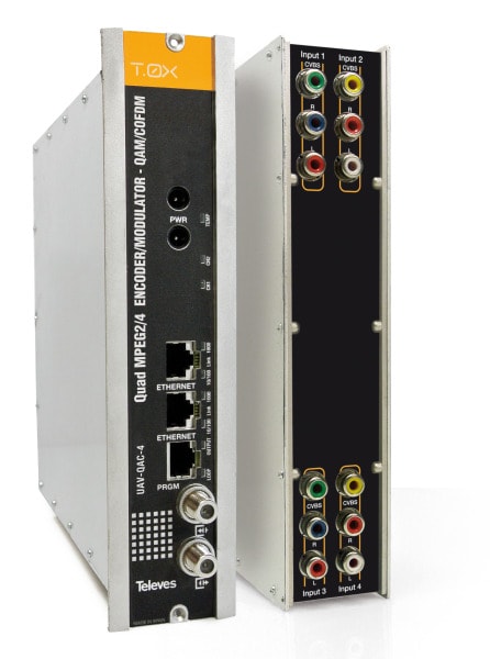 TELEVES - T-0X-Quad Modulator 4xAV in QAM oder COFDM