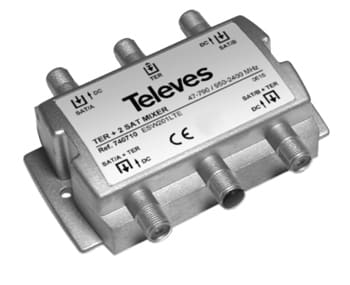 TELEVES - Einschleusweiche 2xSat/terr. für Twin-LNB Gussgehäuse