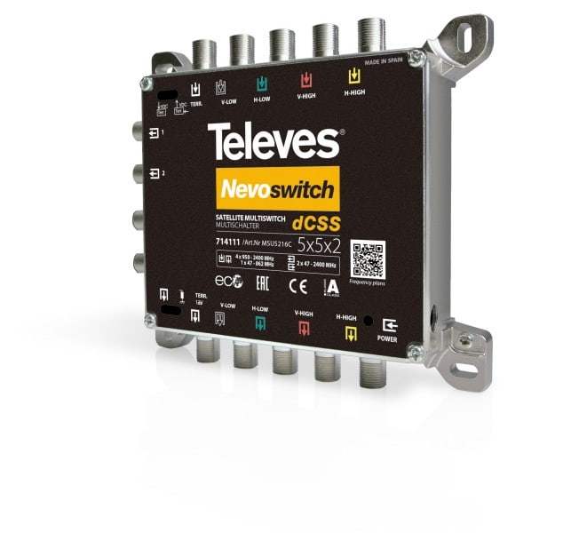 TELEVES - SAT-CR-Multischalter 5 in 2x16 kaskadierbar