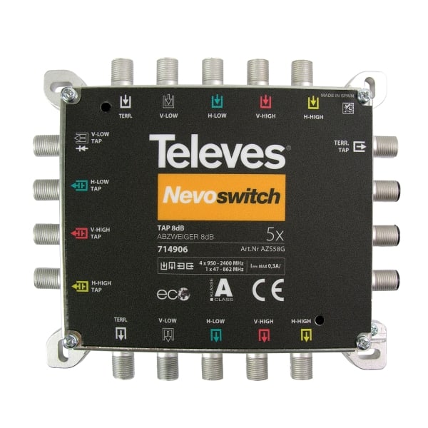 TELEVES - Abzweiger 5-fach Guss - Nevo AD: 8 dB