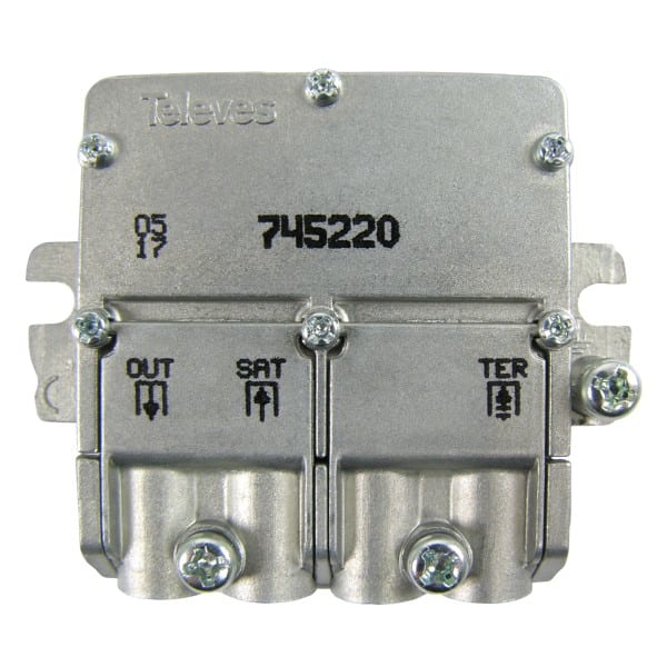 TELEVES - Einschleusweiche 1xSat/terr. für Single-LNB kleine Bauform