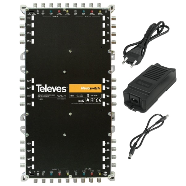 TELEVES - 9in24 Guss-Multischalter NEVO m.Netzteil quadtauglich kask.