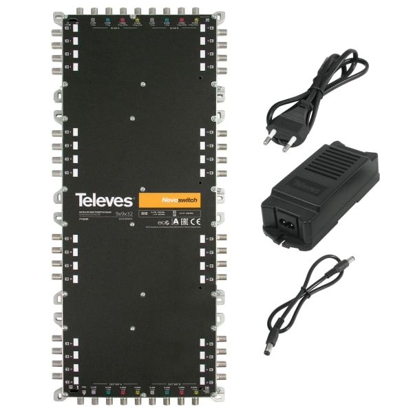 TELEVES - 9in32 Guss-Multischalter NEVO m. Netzteil quadtauglich kask.