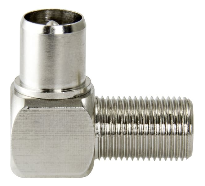 TELEVES - F-Winkeladapter F-Buchse/IEC-Stecker gewinkelt