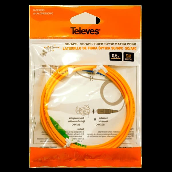 TELEVES - Optisches Kabel 0.5m SC/APC