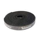 TELEVES - Nylonklettband m. Televes Logo B:20mm L:8m sw