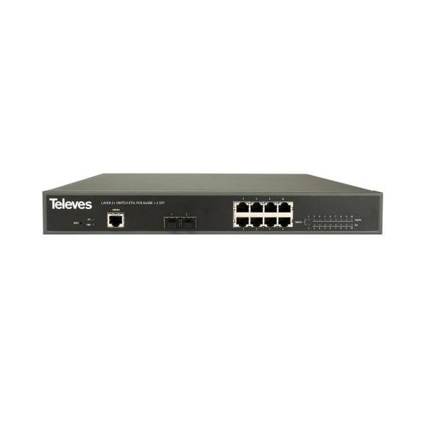 TELEVES - Ethernet Switch L2+: 8x Gb Ethernet + 2xSFP