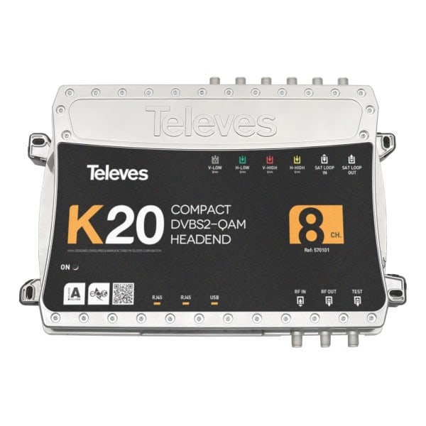 TELEVES - K20-Kompaktkopfstelle 8 Transponder DVB-S2 in QAM