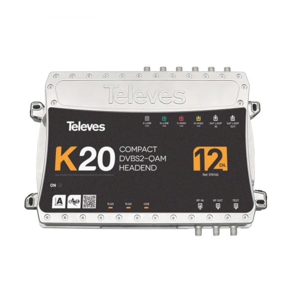 TELEVES - K20-Kompaktkopfstelle 12 Transponder DVB-S2 in QAM