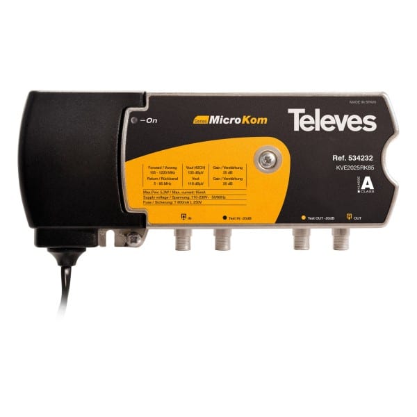 TELEVES - BK-Verstärker 20/25dB mit RK (5-85MHz) 20dB