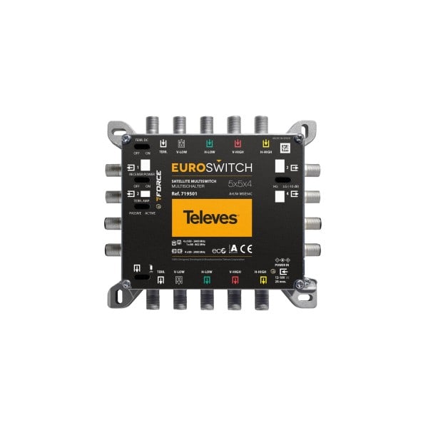 TELEVES - 5 in 4 Guss-Multischalter EUROSWITCH kaskad. receiverpow.