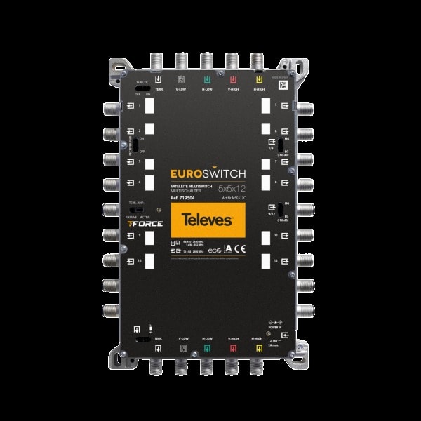 TELEVES - 5 in 12 Guss-Multischalter EUROSWITCH kaskad. receiverpow.