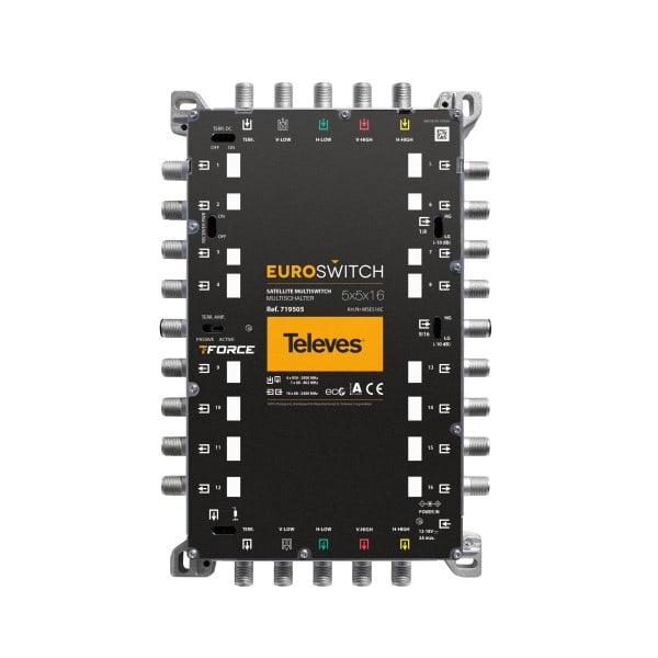 TELEVES - 5 in 16 Guss-Multischalter EUROSWITCH kaskad. receiverpow.