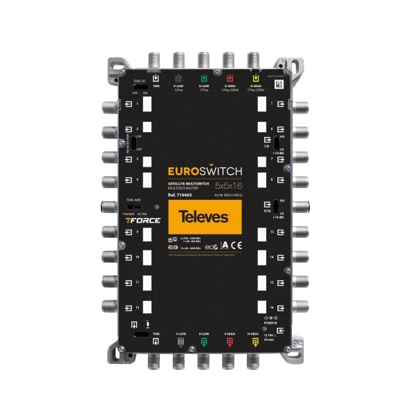 TELEVES - 5 in 16 Guss-Multischalter EUROSWITCH kaskad. quadtaugl m.NT