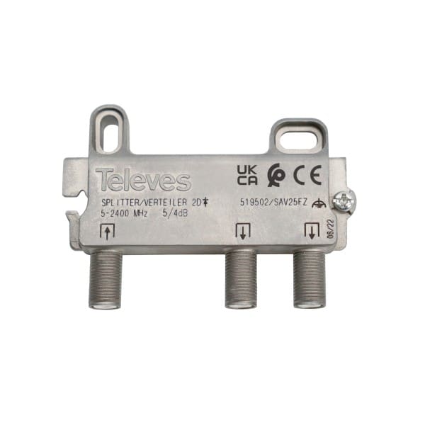 TELEVES - SAT-Verteiler 2-fach 5-2400MHz VD: 4dB