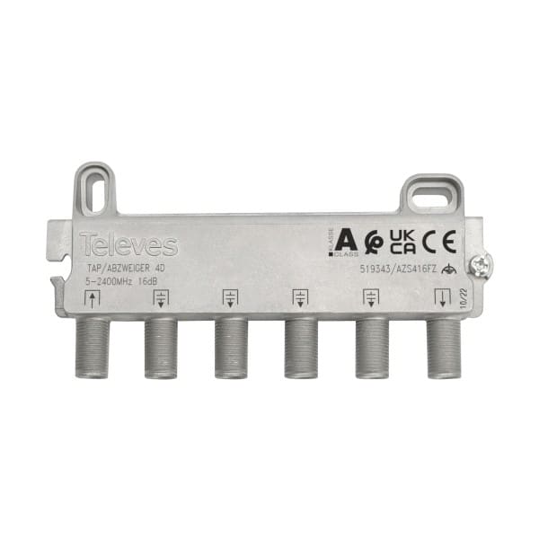 TELEVES - Abzweiger 4-fach 5-2400 MHz AD:12dB DD:2,5/2,6dB