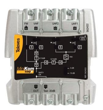 TELEVES - Mehrbereichsverstärker 4 Eingänge UKW/VHF/UHF/UHF