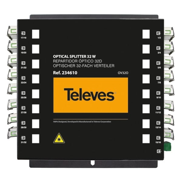 TELEVES - Optischer 32-fach Verteiler, Anschlüsse SC/APC - Buchsen