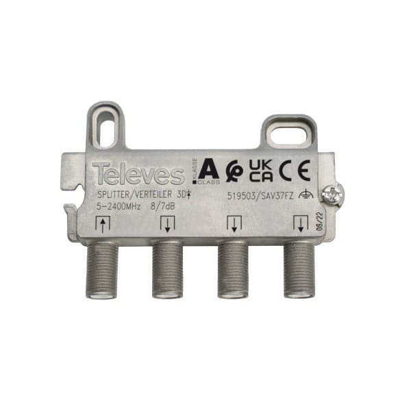 TELEVES - SAT-Verteiler 3-fach 5-2400 MHz VD: 7dB