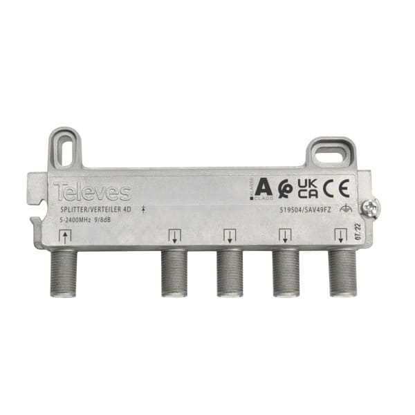 TELEVES - SAT-Verteiler 4-fach 5-2400 MHz VD: 8dB