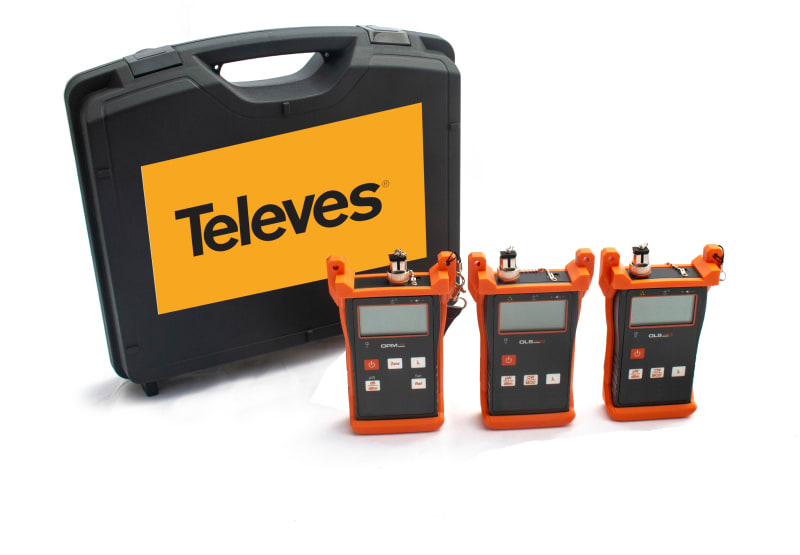 TELEVES - Glasfaser - Dämpfungsmess-Kit Pegelmesser MM+SM-Lichtquelle