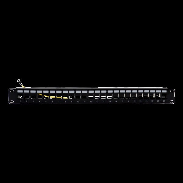 TELEVES - Frontblende 19'' 1HE mit Kabelhalter 24xRJ45