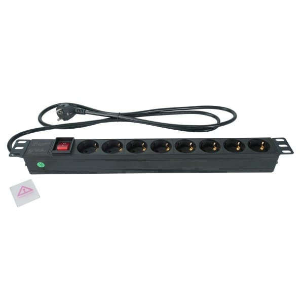 TELEVES - Steckdosenleiste 19'' 1HE 8-fach Schuko 16A