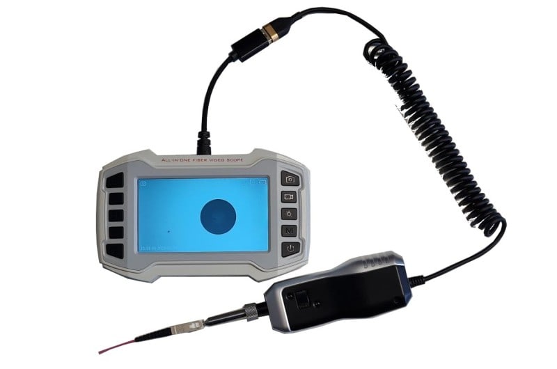 TELEVES - Video-Mikroskop m.Monitor z.Überprüfung v.LWL-Stecker+Panels