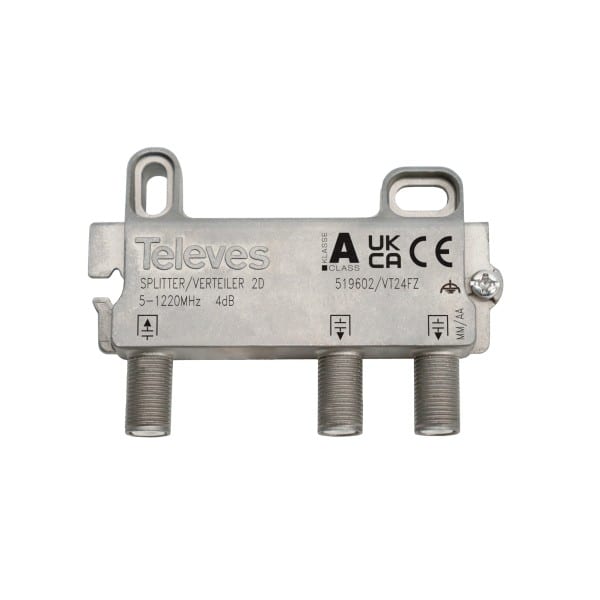 TELEVES - BK-Verteiler 2-fach 5-1218 MHz VD: 4 dB