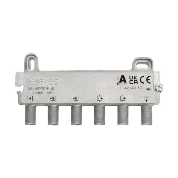TELEVES - Abzweiger 4-fach 5-1218MHz AD: 15dB