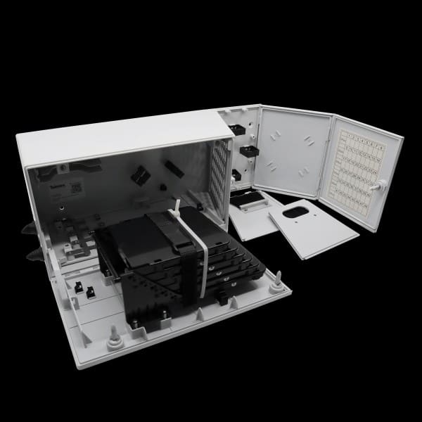 TELEVES - Opt.Spleiss-Box bis 48 SC-Simplex/LC-Duplex Stecker