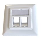 TELEVES - Keystone UP Rahmen mit Abdeckung für 2 Ports RJ45