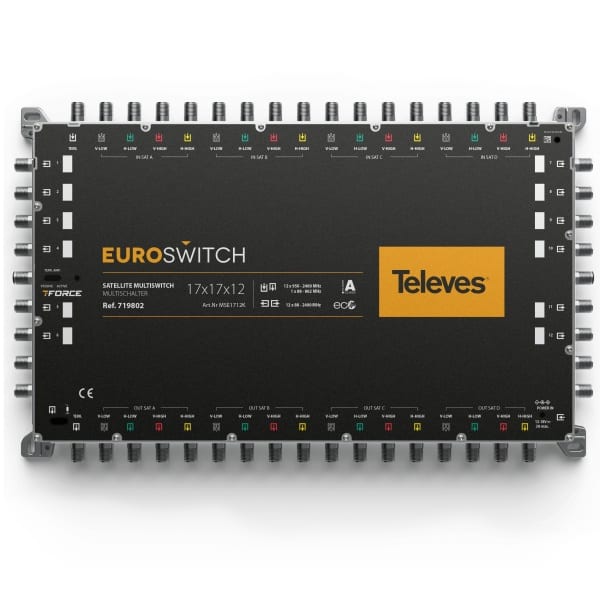 TELEVES - 17 in 12 Guss-Multischalter EUROSWITCH kask. ohne NT