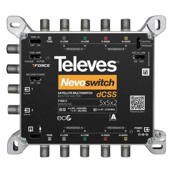 TELEVES - SCR 5 in 2x16 Euroswitch kaskadierbar dCSS Wideband/Quatro