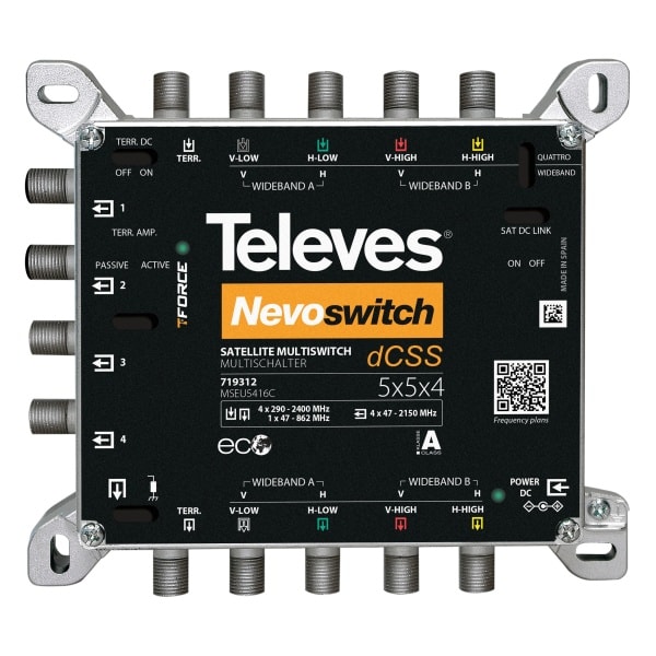 TELEVES - SCR 5 in 4x16 EUROSWITCH kaskadierbar dCSS Wideband/Quatro