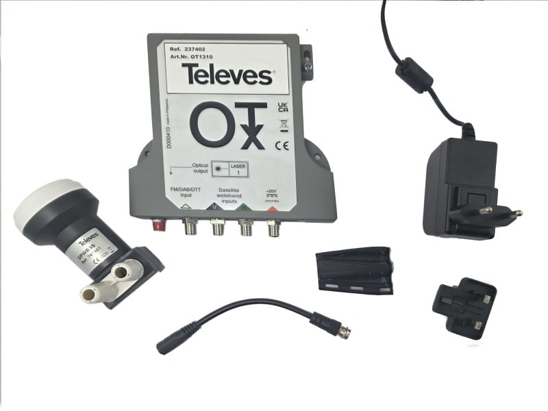 TELEVES - Kit Wideband-LNB + opt.Sender 2xSAT Wideband in 1310 NM