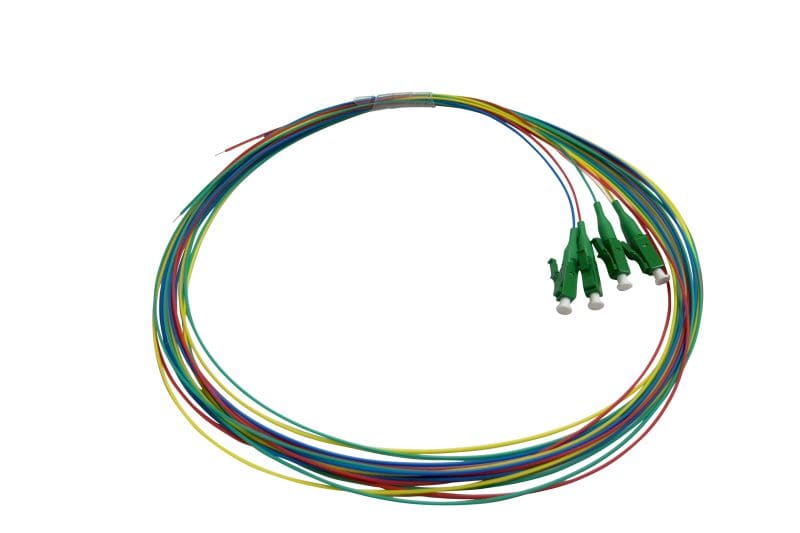 TELEVES - Pigtail-Patchkabel SM 2m LSFH Inndoor LC/APC (900µm) 4färb.
