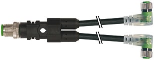 MURRELEKTRONIK - M12 Y-Vert. auf M8 Bu. gew. mit LED