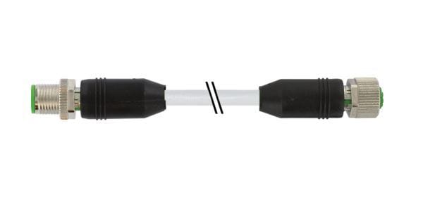 MURRELEKTRONIK - M12 St. 0° / M12 Bu. 0° A-kod. Geschirmt