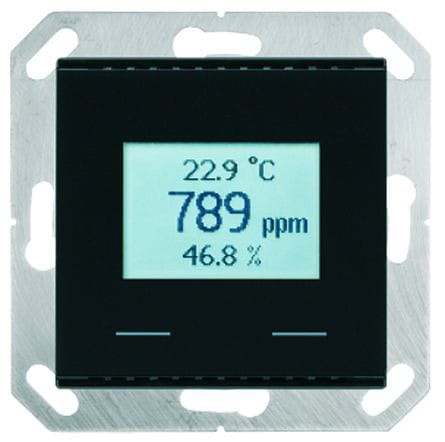 ELSNER - KNX 55x55mm AQS/TH-UP Touch schwarz glänzend