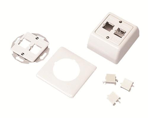 SYSTIMAX - AP Datendose 2 Port leer RAL9010 für GigaSPEED Module