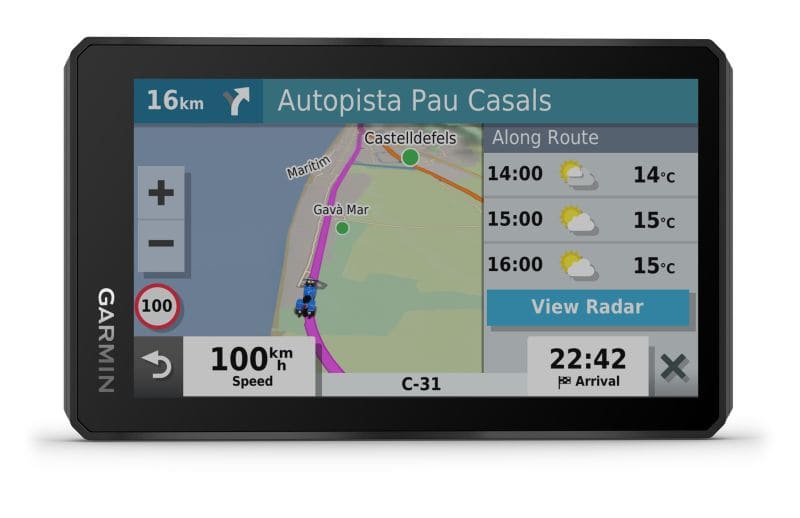 GARMIN - Port.Navi f.Motorrad EU 5.5'' BT SD-Slot IPX7 KFZ-Kab.