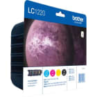 BROTHER - Blisterfarbtintenset sw, cy, mag, gel LC-1220VALBPDR