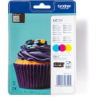 BROTHER - Blisterfarbtintenset Rainb cy, mag, ge LC-123RBWBPDR